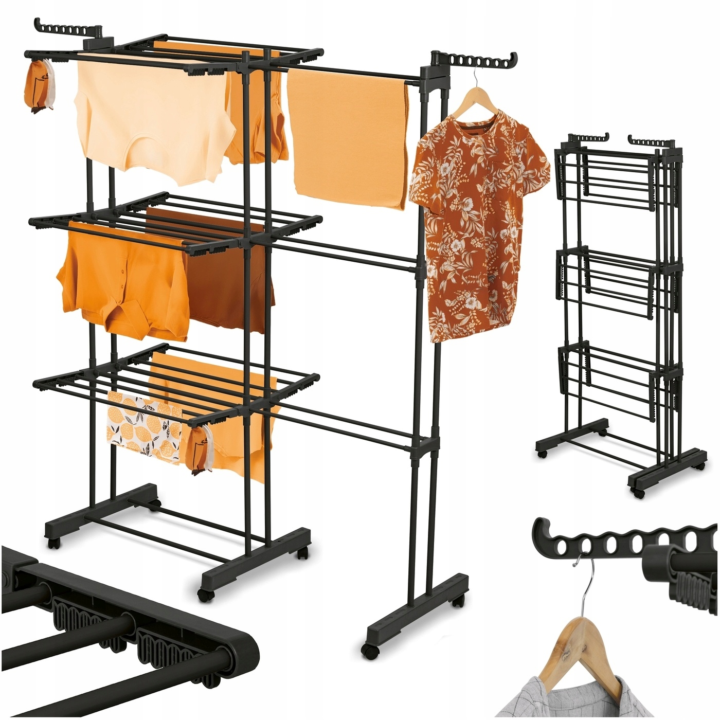 Suszarka na Pranie Pionowa Duża Balkonowa Konighoffer Ultra 135x66x173 cm