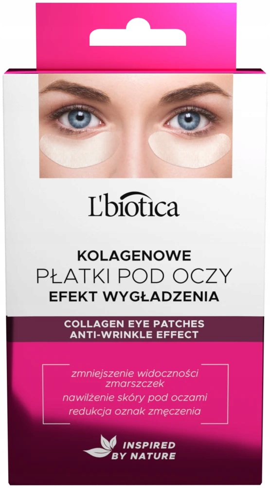 L'BIOTICA Kolagenowe płatki pod oczy Przeciwzmarszczkowe 3 pary