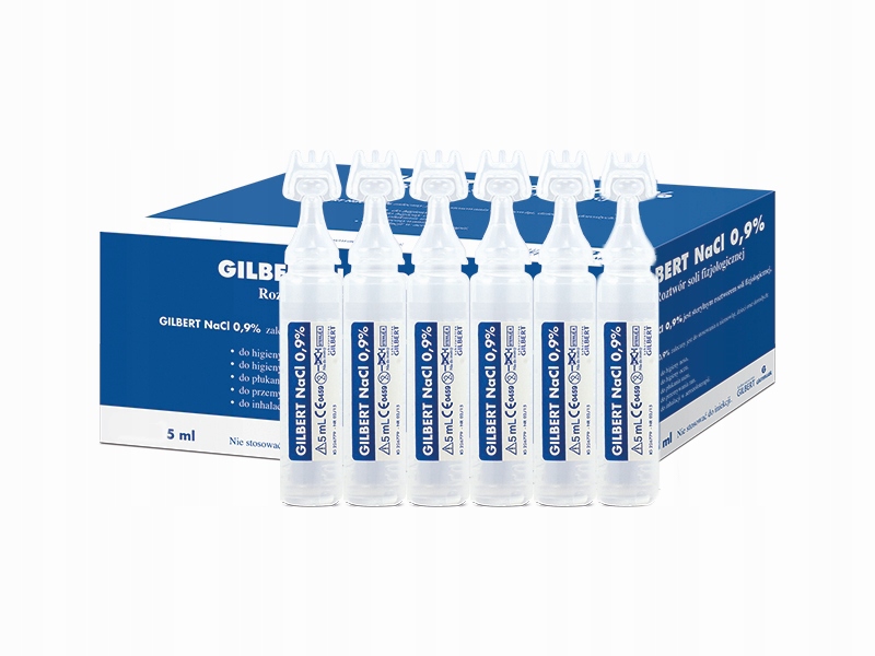 

Sól Fizjologiczna Gilbert 0,9% NaCl 5ml X 6 Sztuk