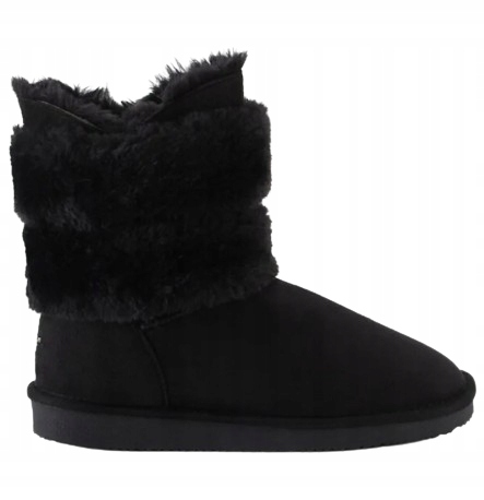 Blackfield Černé Nazouvací Sněhule S Kožešinou 36 3DF