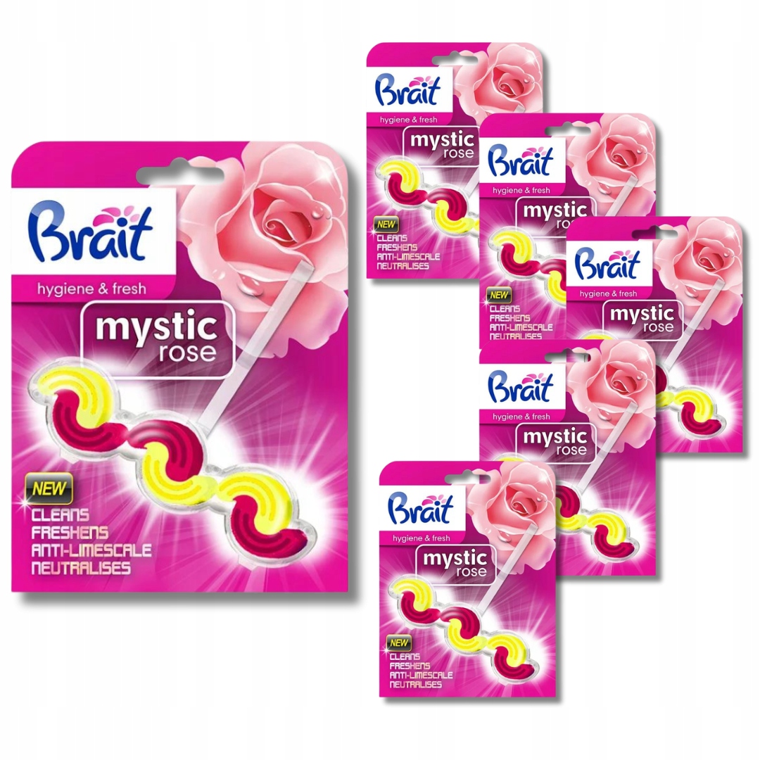 Kostka Do WC Zawieszka Czyszcząca Brait Mystic Rose 45 g x 6 sztuk