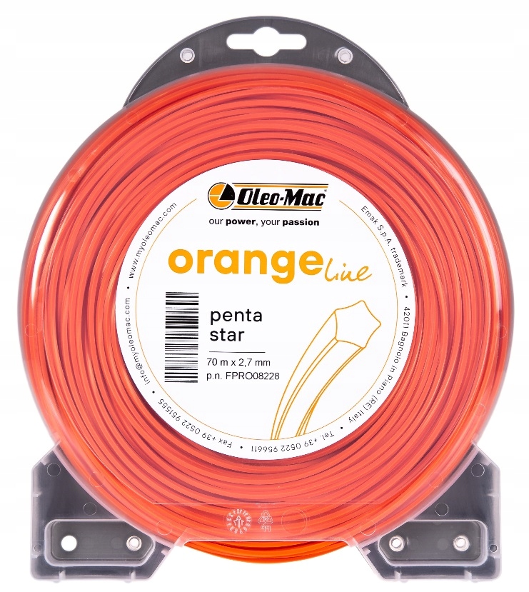 

Żyłka tnąca Oleo-mac 2,7 70 m Penta Star Orange