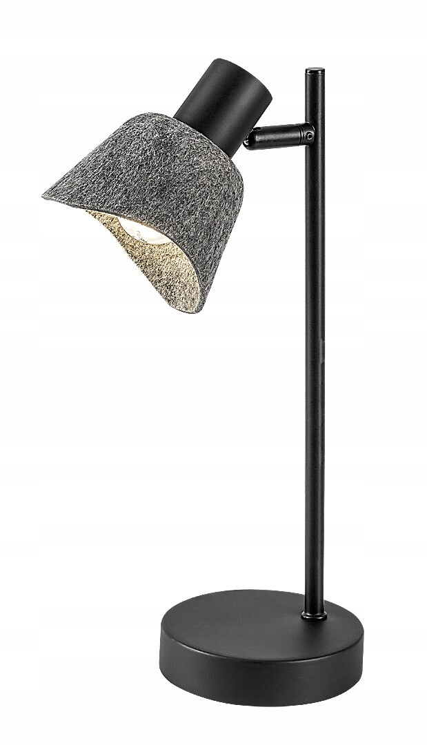 noční stolní lampa, moderní černá, plstěná, popelavá, 35 cm Rabalux