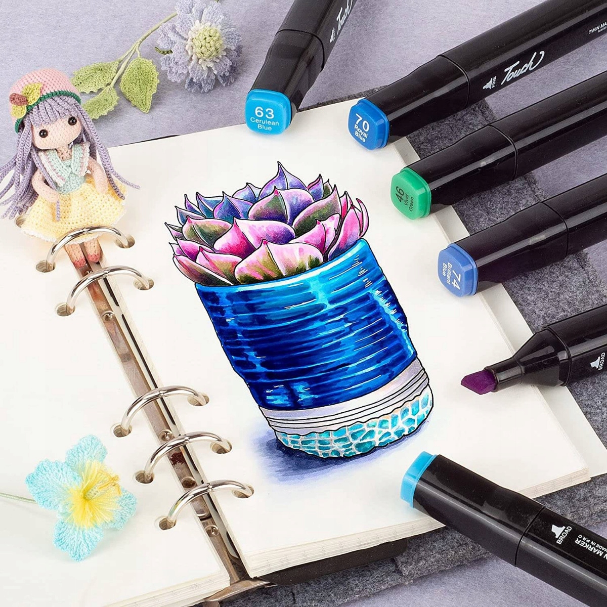 MARKERY ALKOHOLOWE PISAKI DWUSTRONNE ZAKREŚL 120sz Marka Martom