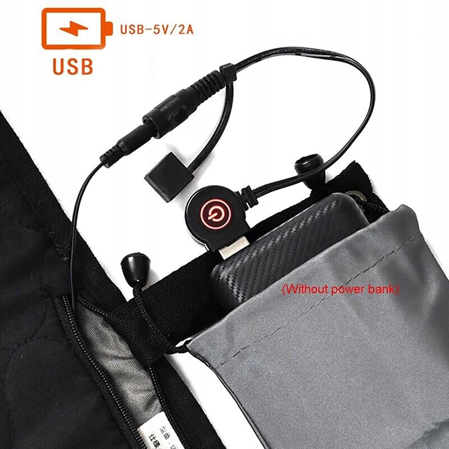 PODGRZEWANY MATERAC WKŁADKA do ŚPIWORA + POWERBANK ŚPIWÓR ZIMOWY Model MATERAC OGRZEWANY