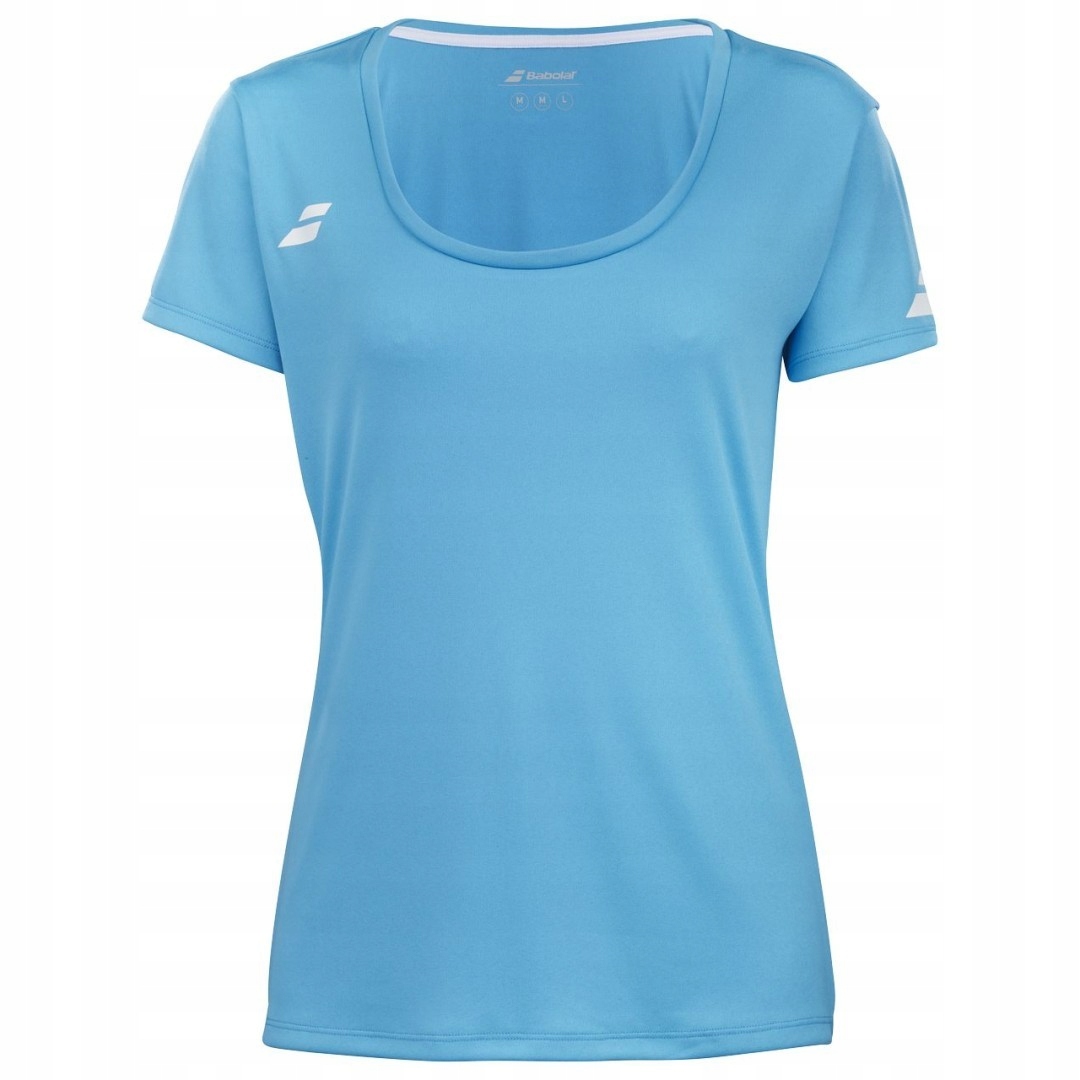 Koszulka dziewczęca Babolat Play Cap Sleeve Top Girl cyan blue 164
