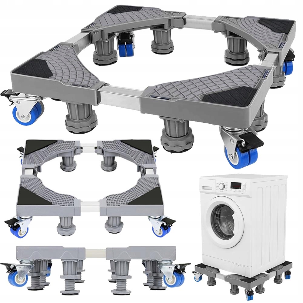 Stojak Mobilny Pod Lodówkę Podstawa Pralki Tłumienie Hałasu I Drgań 42-66CM