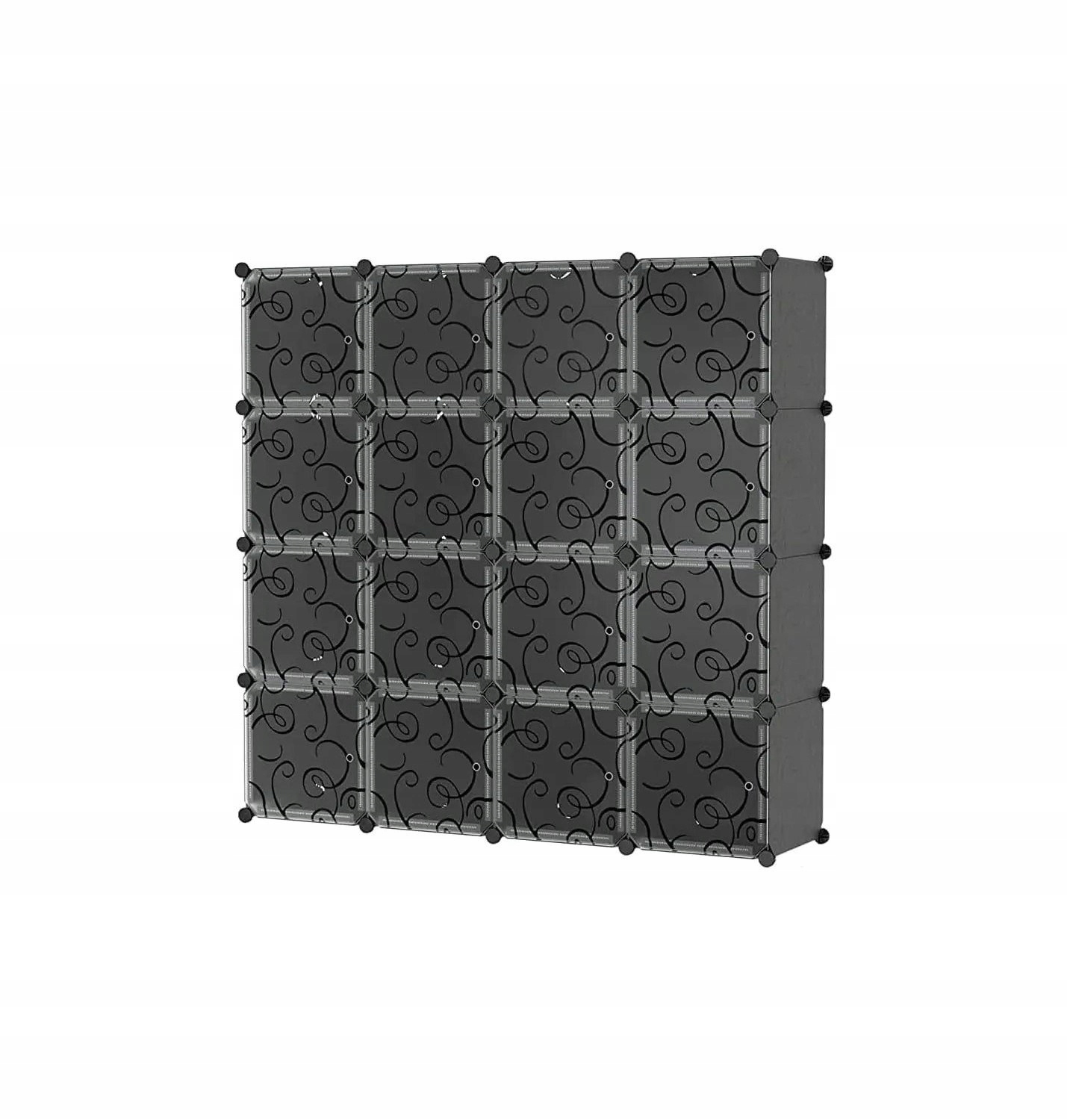 Hogler 3882 Variabilný regálový systém 16 modulov, 144 x 144 x 37 cm, čierna