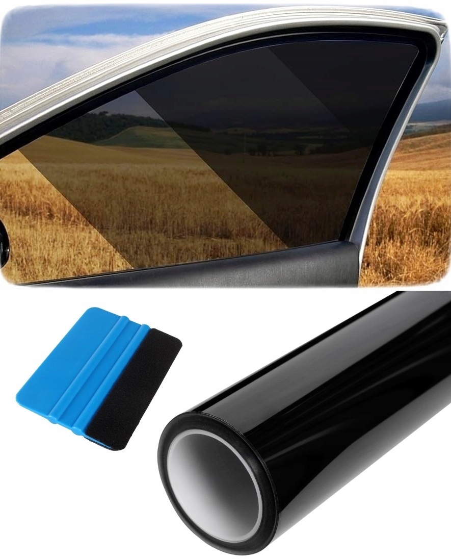 Černá Tonící Okenní Fólie Pro Tónování Skla 6m x 1,52m