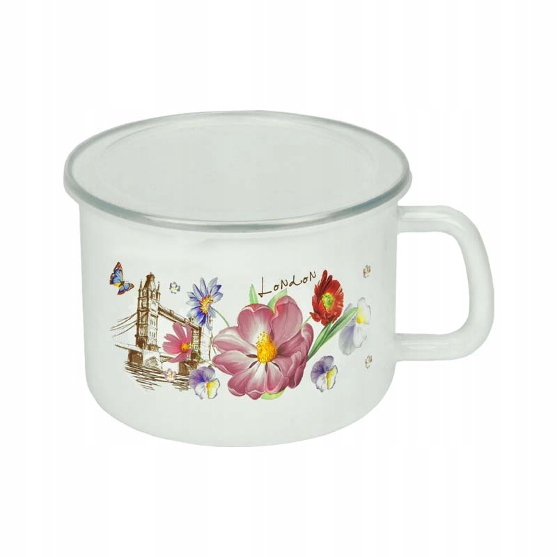 

Kubek Emaliowany Do Mleka Z Pokrywką 2,2L Garnek