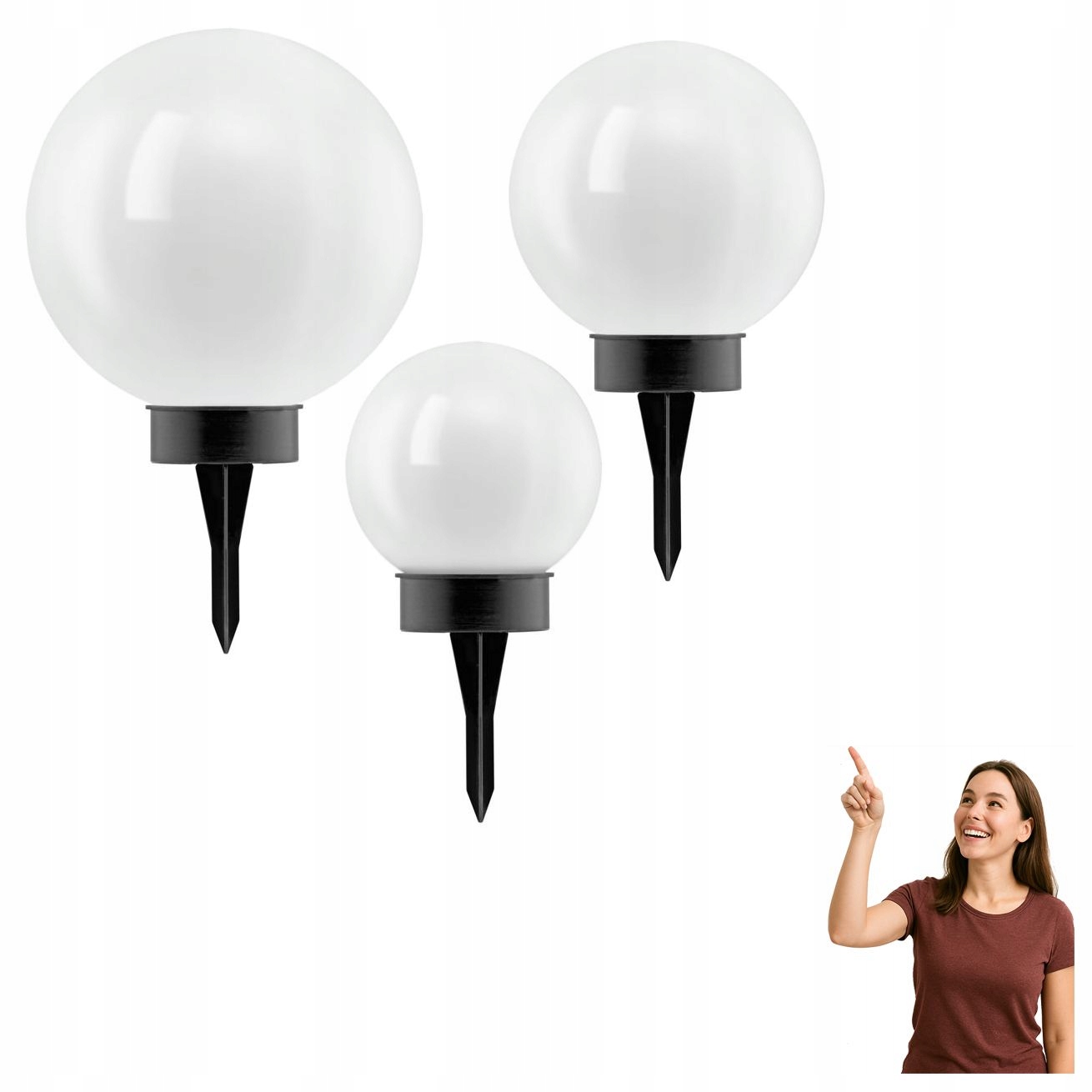 Sada 3 solárnych záhradných Led svetiel Solar 48483 Eglo