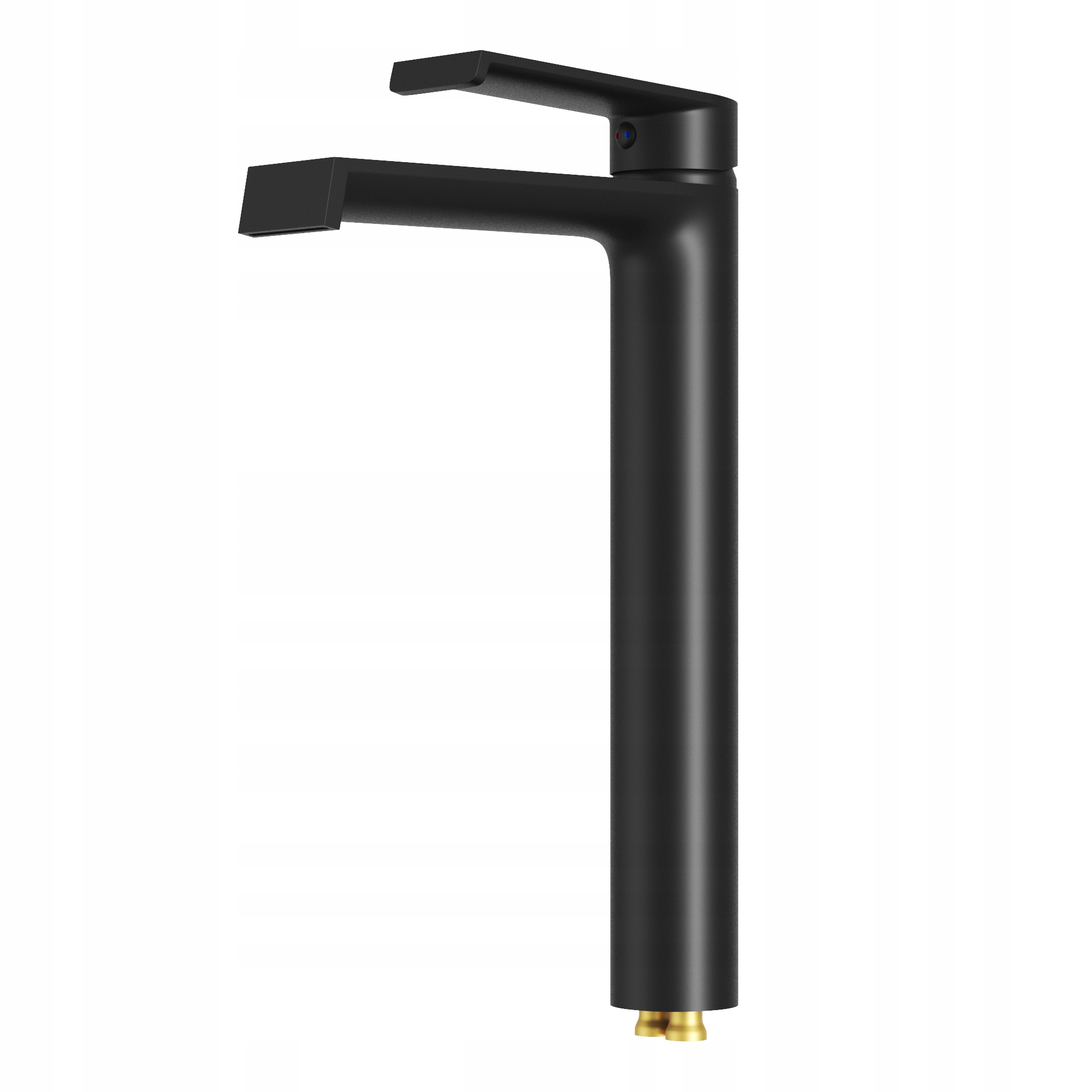 Kúpeľňová Umývadlová Batéria Vysoká, Jednopáková, Čierna, Guľatá