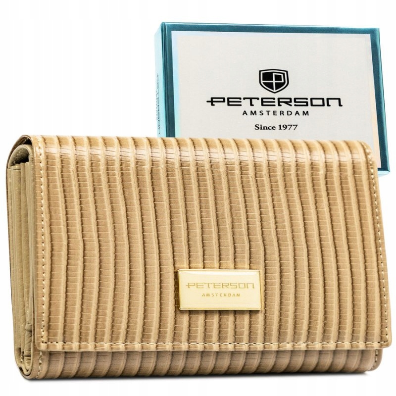 Dámská lakovaná kožená peněženka s elegantním Rfid STOPem Peterson