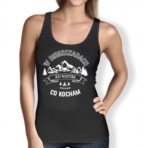 

Koszulka Damska Top Prezent Bieszczady Góry