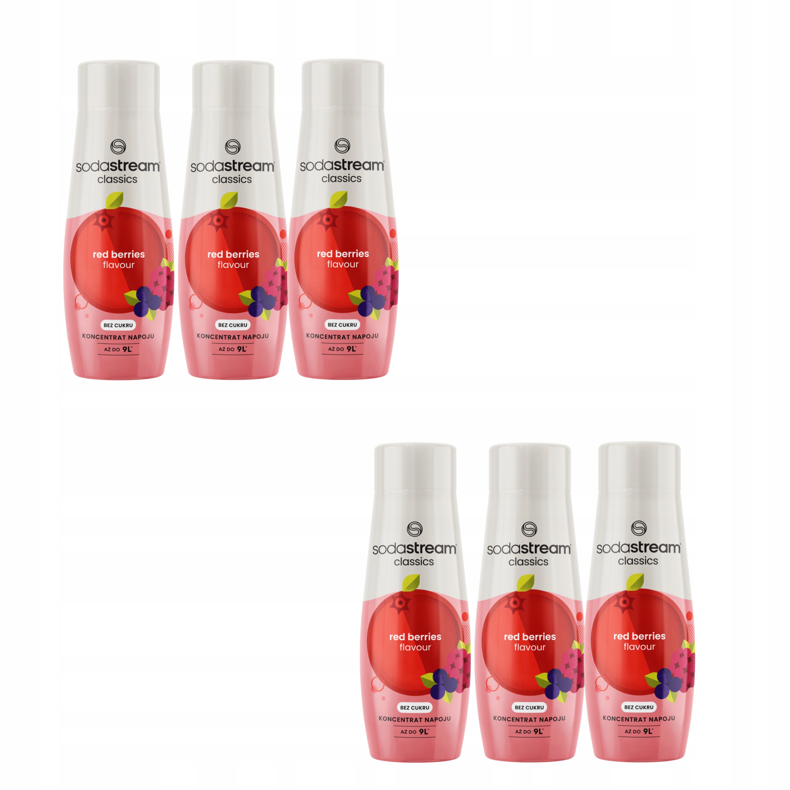 Levně 6 x koncentrát sirupu do saturátoru Red Berries Soda Stream Bez Cukru