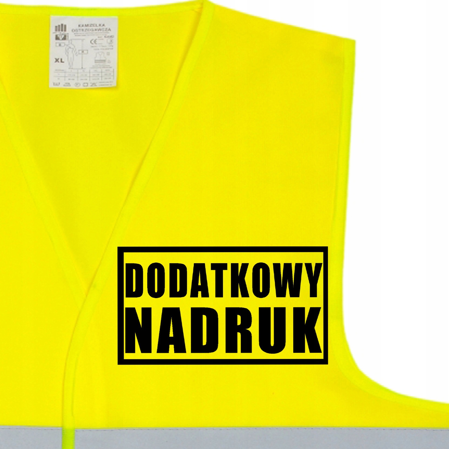 KAMIZELKA ODBLASKOWA Z NADRUKIEM NAPISEM LOGO BHP Marka inna