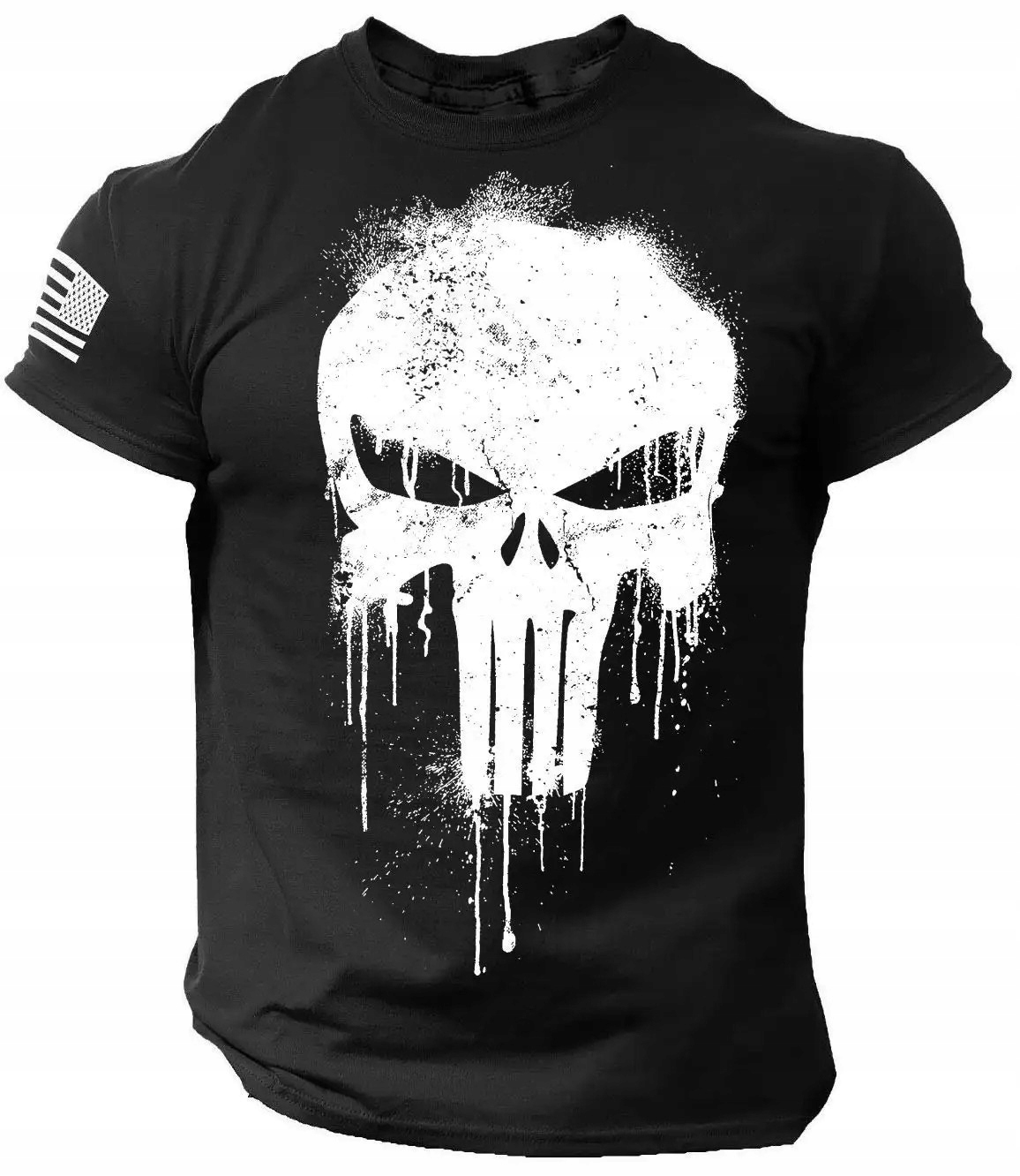 MROCZNA KOSZULKA MĘSKA CZARNA T-SHIRT WZÓR CZASZKI SKULL 2XL