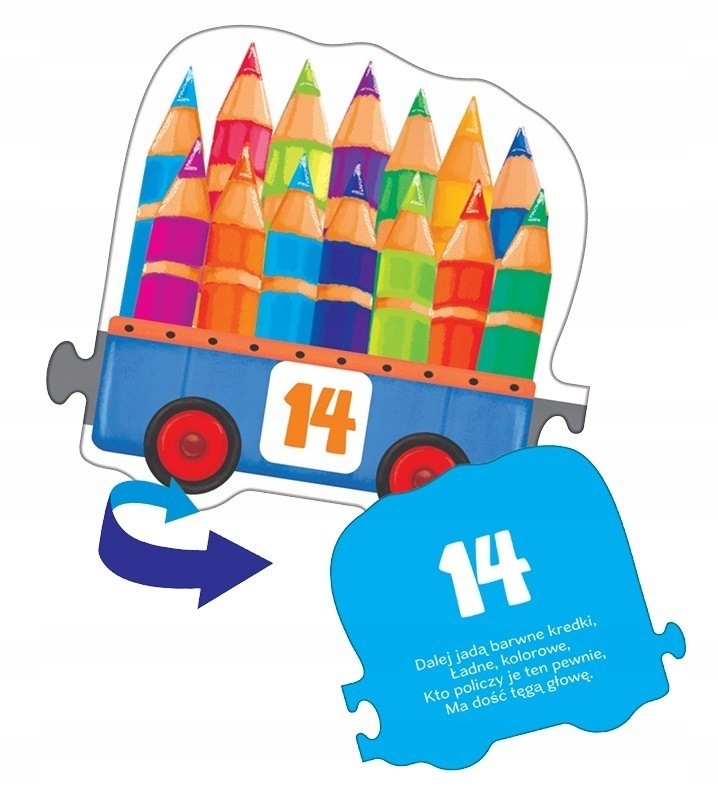 GRA LOKOMOTYWA PODRÓŻE Z CYFERKAMI UKŁADANKA ADAMIGO Rodzaj nauka liczenia