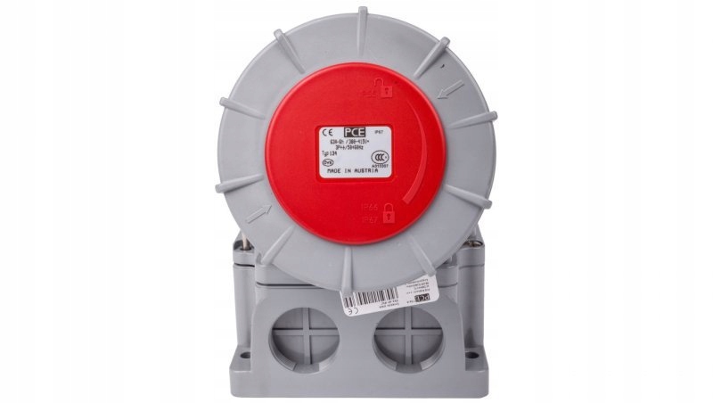 

Gniazdo stałe 63A 4P 400V czerwone IP67 /bez dławn