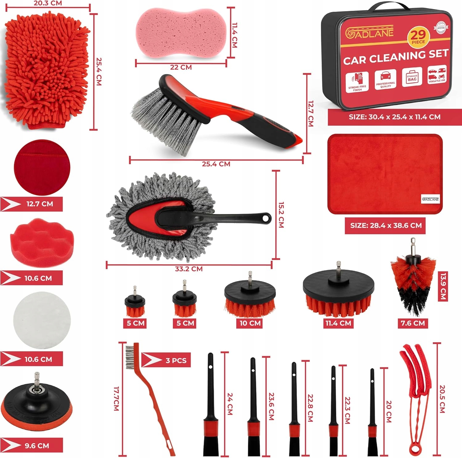 Set Na Čistenie Auta 29KS Detailing Auto Pro