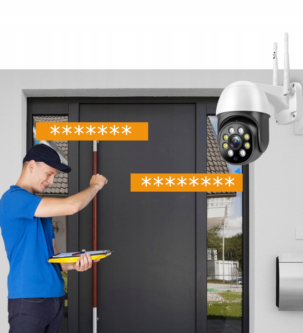 KAMERA BEZPRZEWODOWA ZEWNĘTRZNA OBROTOWA WIFI 2MPX Obudowa kopułkowa (dome)