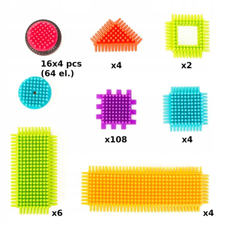 KLOCKI WAFLE EDUKACYJNE KONSTRUKCYJNE JEŻYKI 192el Płeć chłopcy dziewczynki