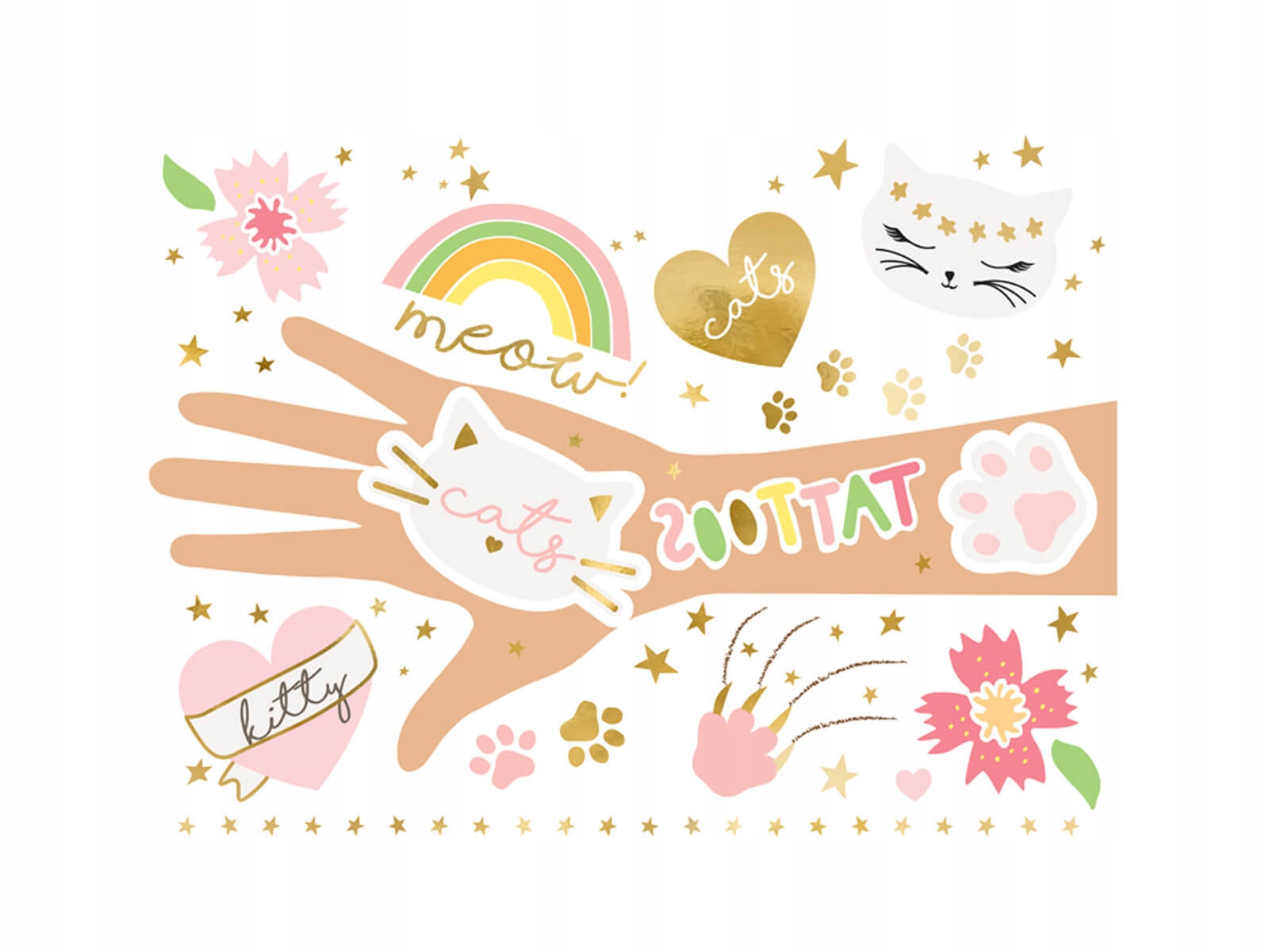 

Tatuaże zmywalne Kotki 12 szt.