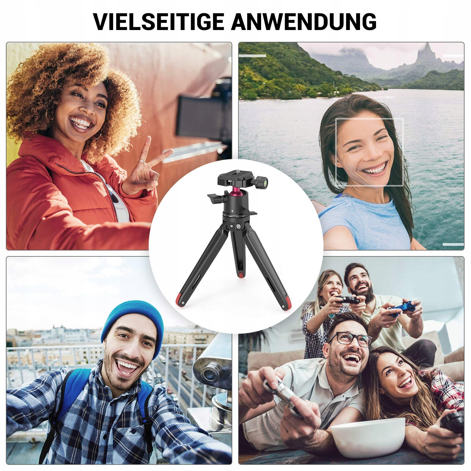 SMALLRIG Lekki Mini Statyw Podróżny Aluminiowy Do GoPro Smartfonów DSLR — miniatura 5