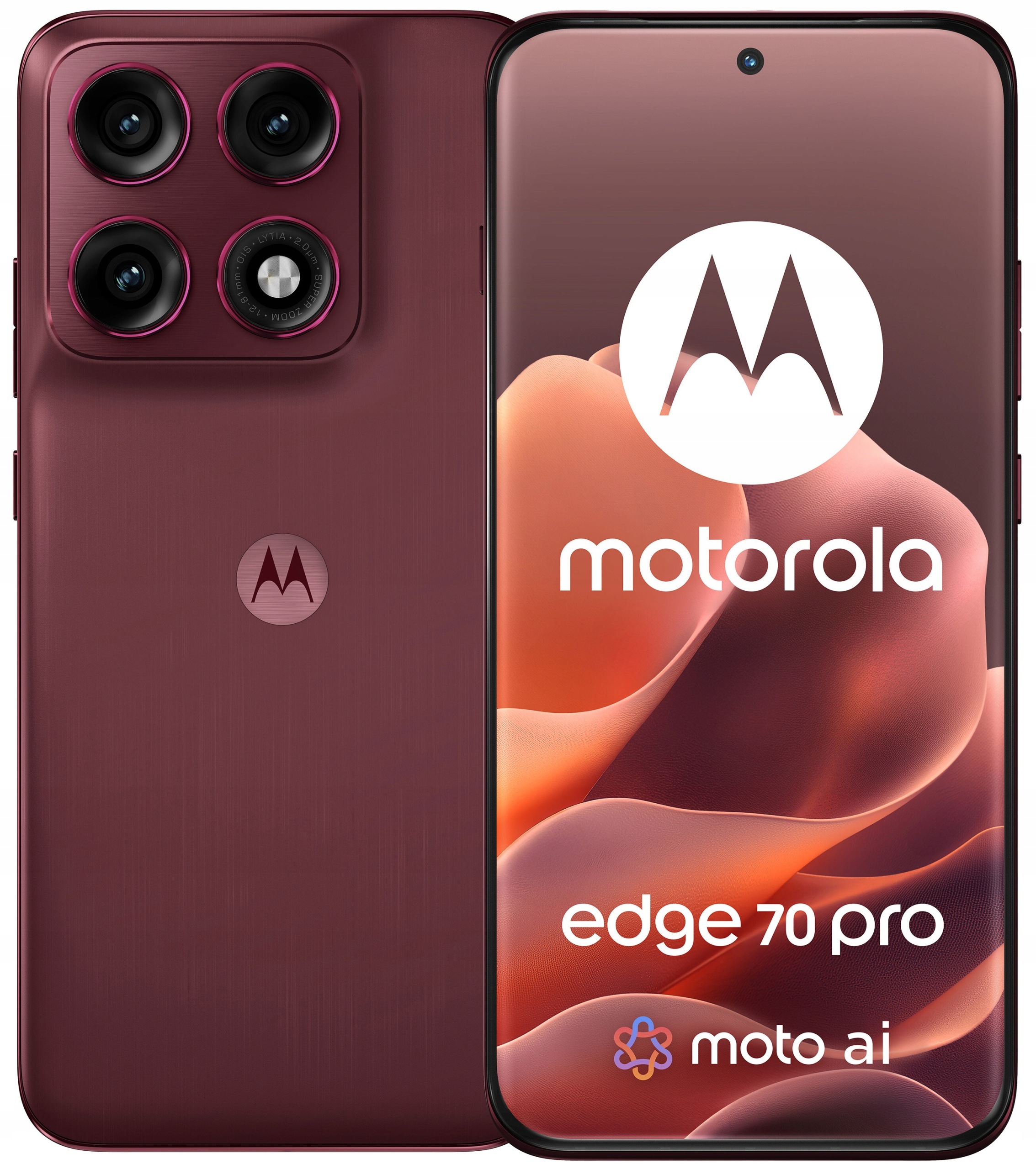 Smartfon Motorola Edge 70 Pro 8B/256GB Bordowy Czerwony