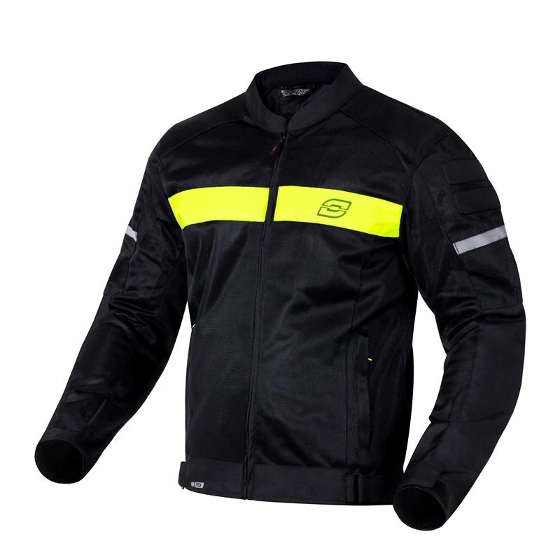 Textilná motocyklová bunda Ozone Dart Fluo Yellow čierna žltá Darčeky