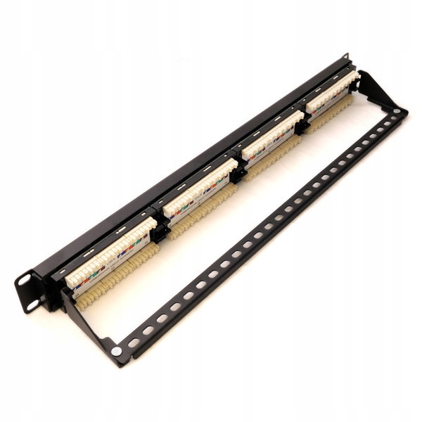 Rack 19" Patch panel 1U, Utp Cat.5e 24 portów