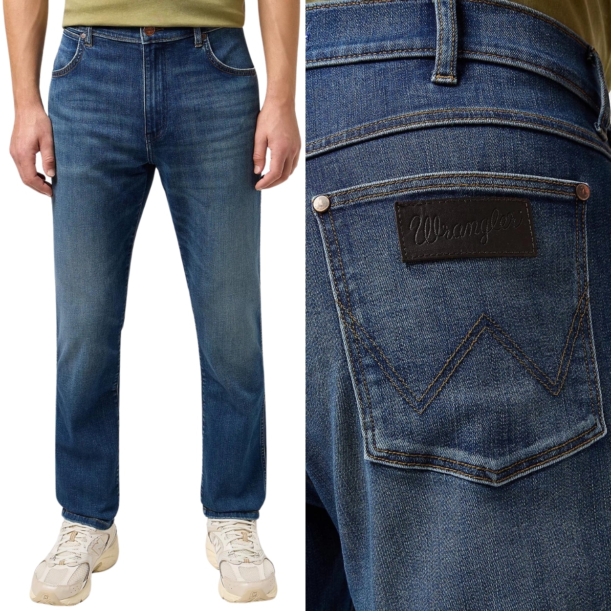 Wrangler Larston Hare Epic Soft přiléhavé pohodlné kalhoty W34 L34