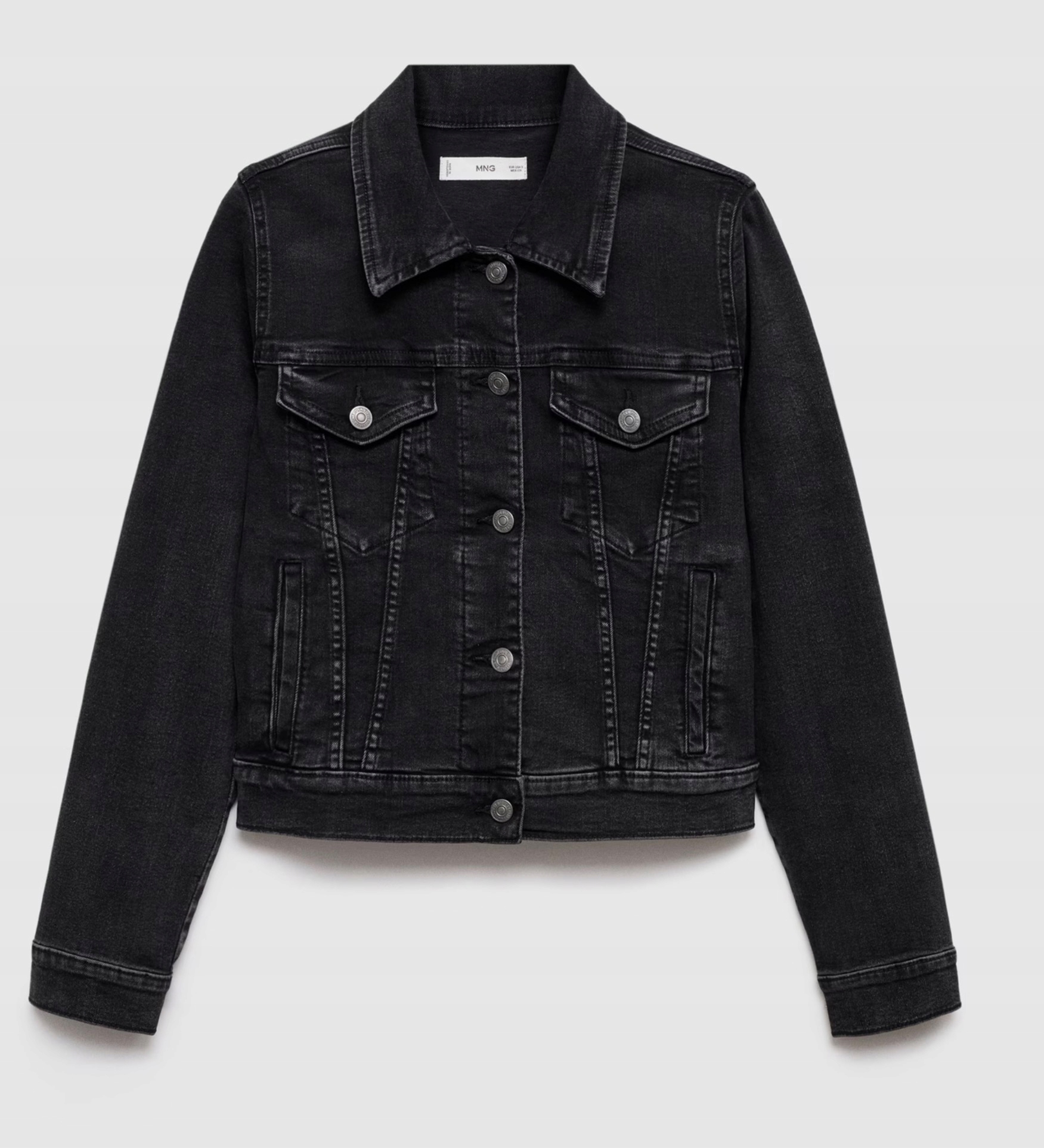 Mango kurtka katana jeansowa damska czarna S