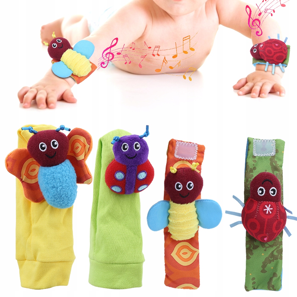 SKARPETKI 3D I 2x OPASKA NA RĄCZKI GRZECHOTKI