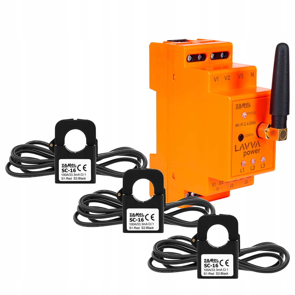 Zamel Monitor Počítadlo elektrickej energie Wi-Fi 3-fázové 100A Lavva