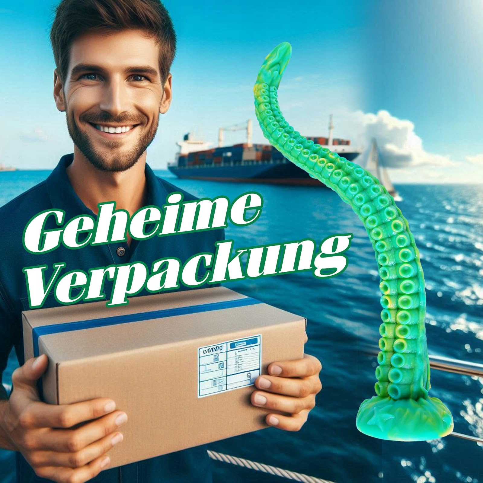 TENTACLE Dildo Silikonowy 35 cm Z Przyssawką Do Masażu Prostaty I Analu — miniatura 6