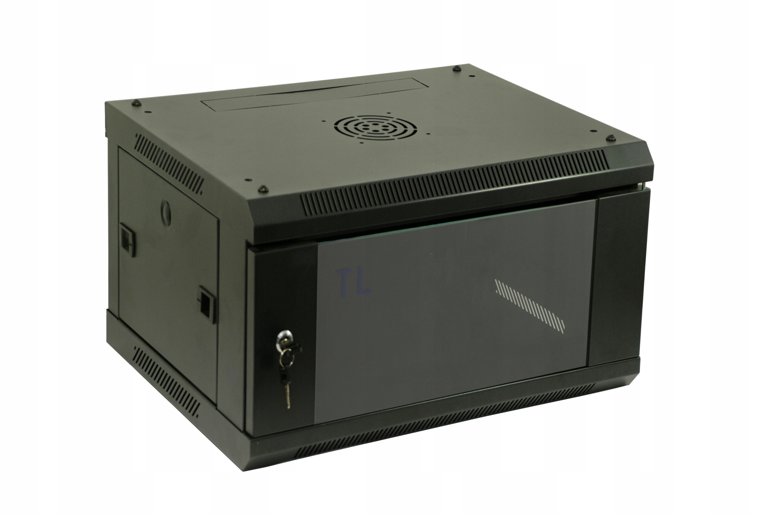 Szafa rack 19" wisząca 6U 600 składana czarna