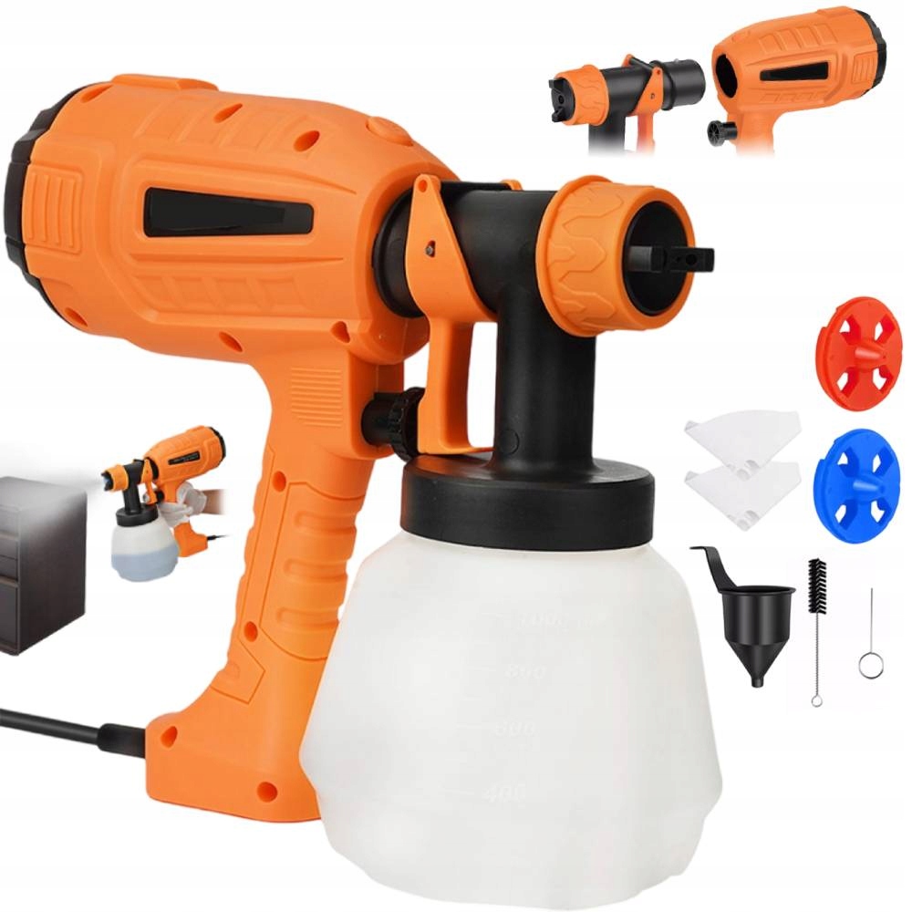 Elektrická Malířská Pistole S Efektivním Malováním 3 Tryskami 400 W 1000 ML