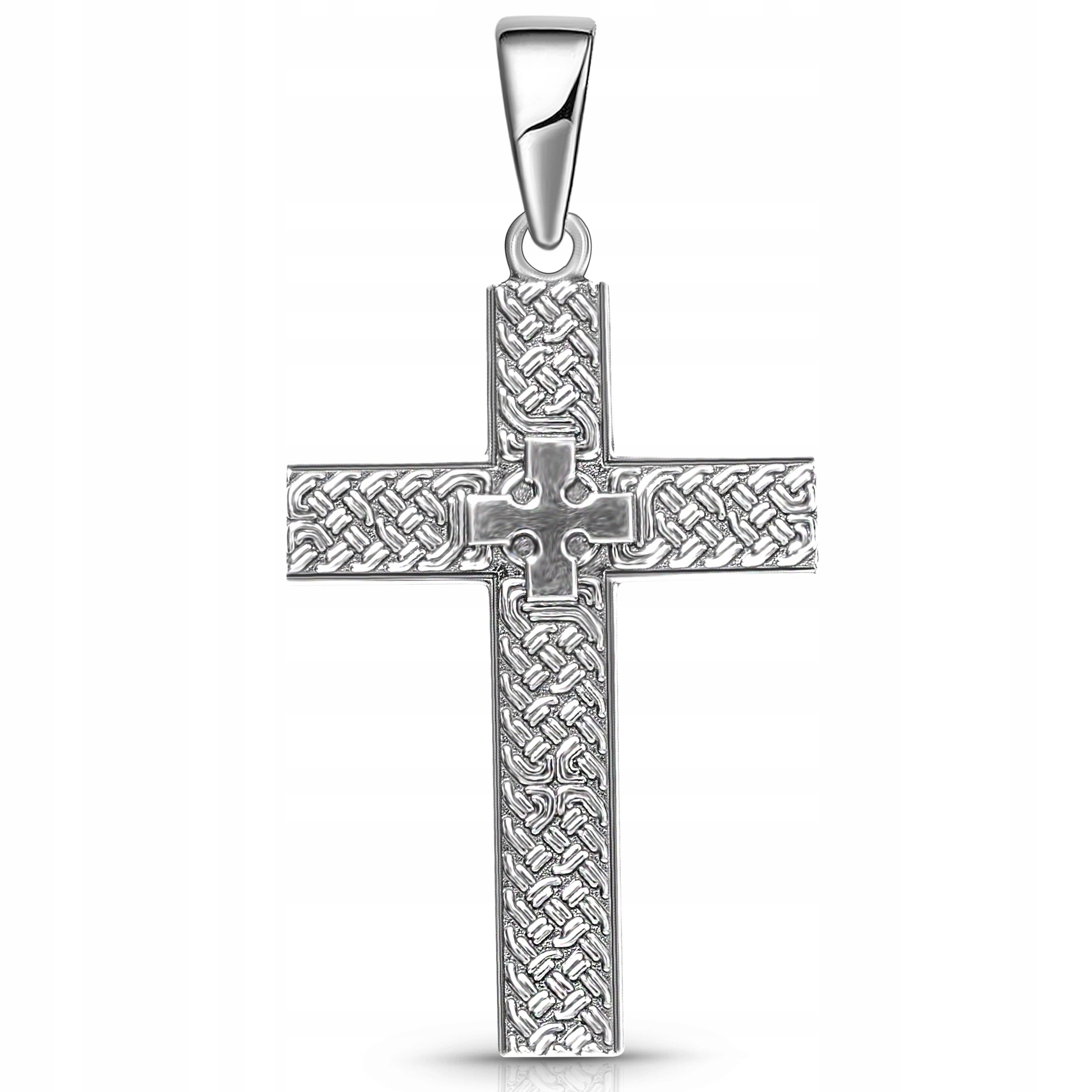 Velký stříbrný křížek pro muže, masivní, bez vyobrazení, stříbro 925