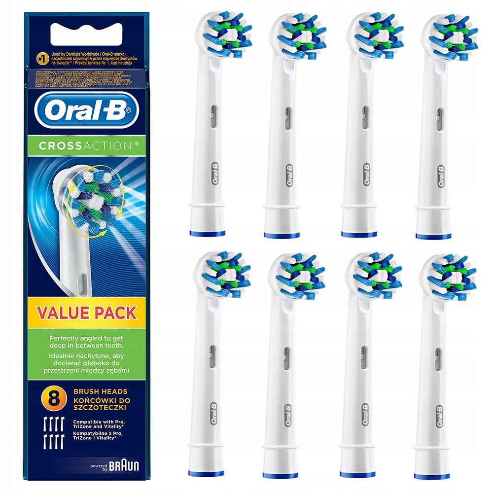 

Końcówki do szczoteczki Oral-B Cross Action 8 szt.
