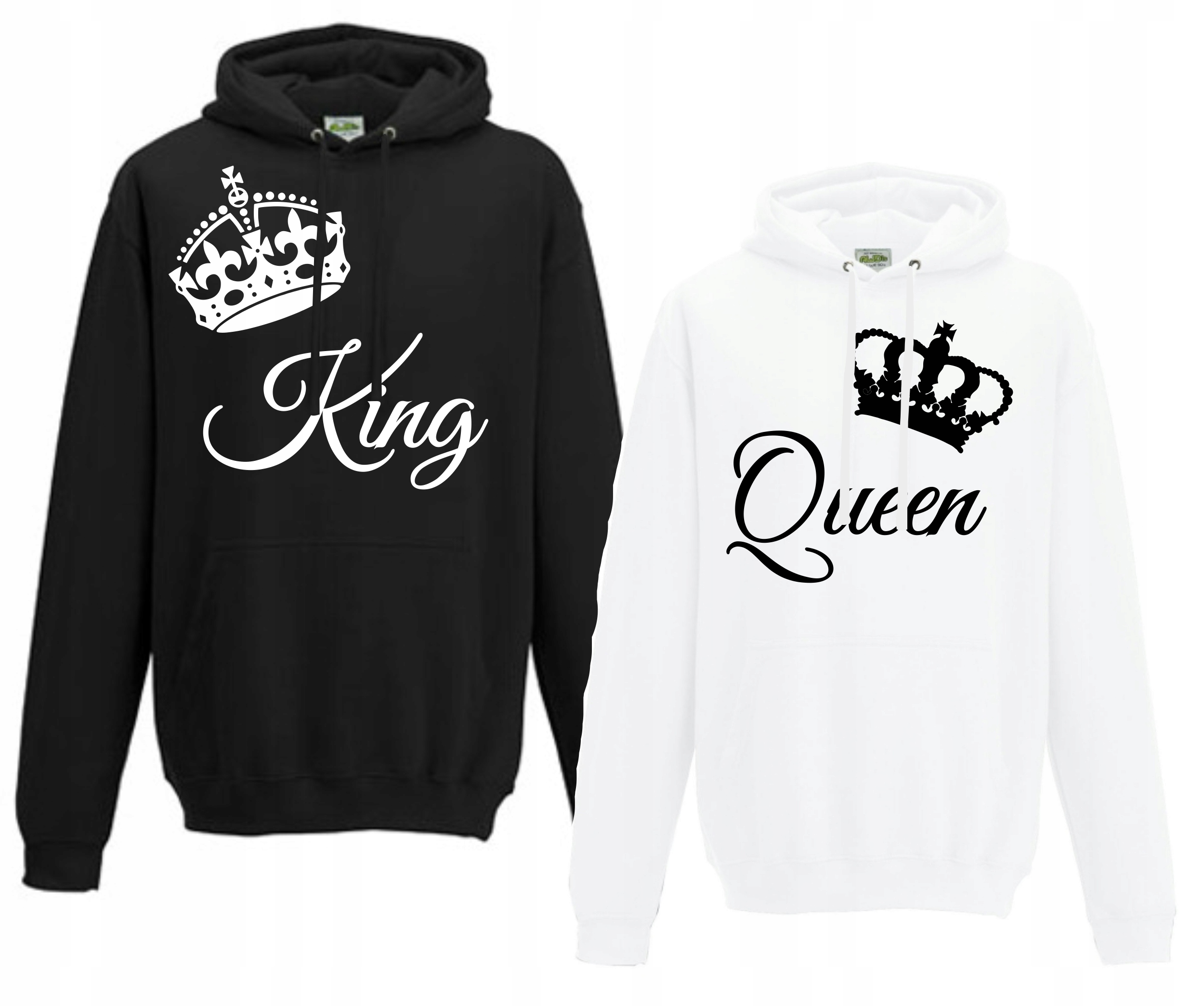 

Bluzy Dla Pary Zakochanych King Queen Z Kapturem
