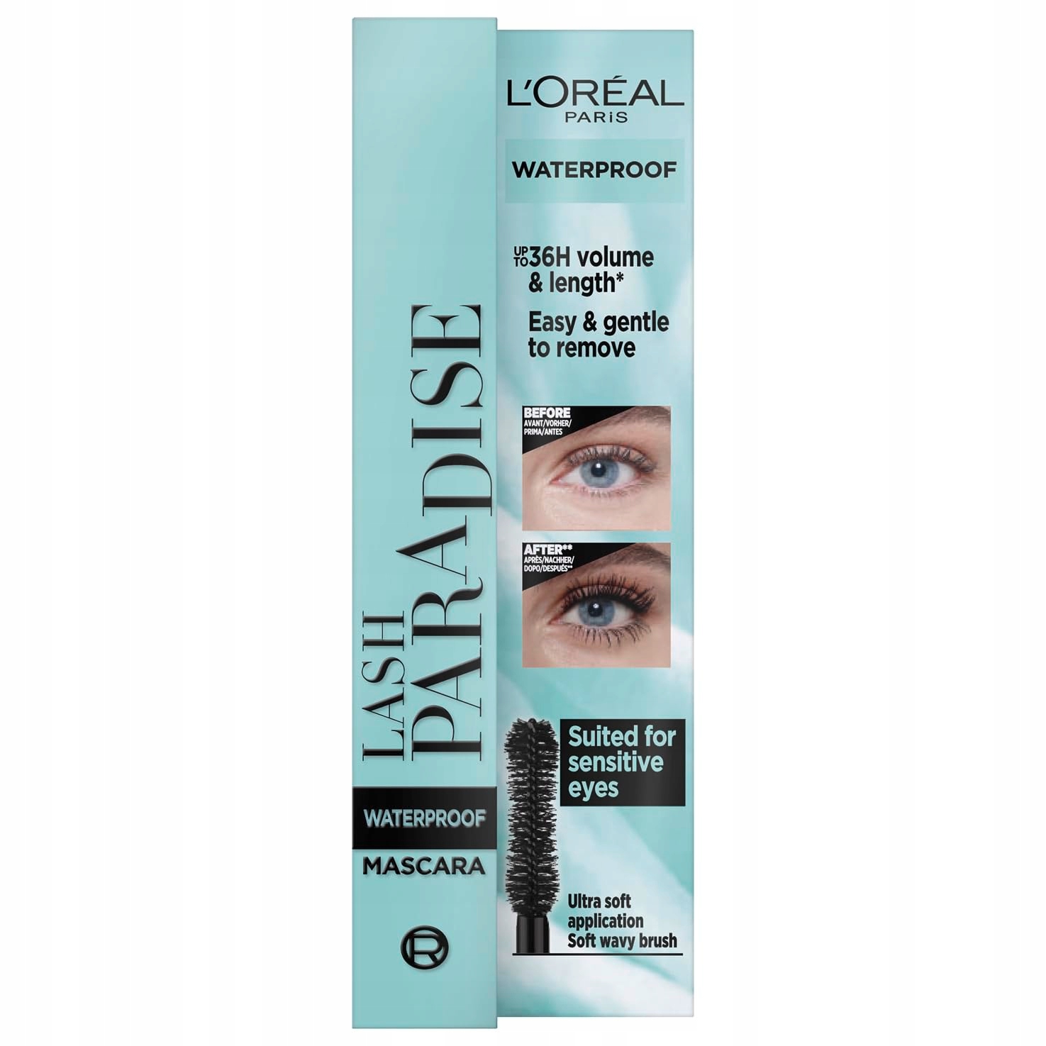 L'ORÉAL PARIS Wodoodporna Maskara Dla Wrażliwych Oczu Czarna Długie Rzęsy — miniatura 7