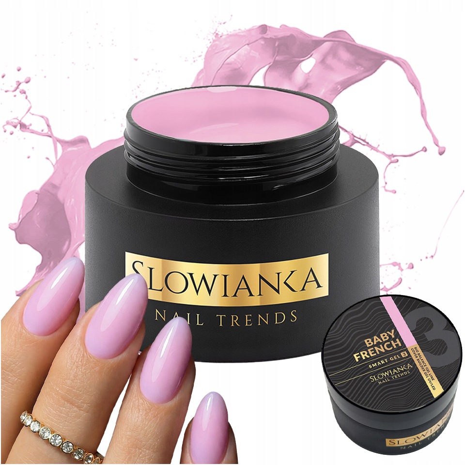 Slowianka Stavební Gel na nehty Smart Gel 03 50 g Baby French Růžový