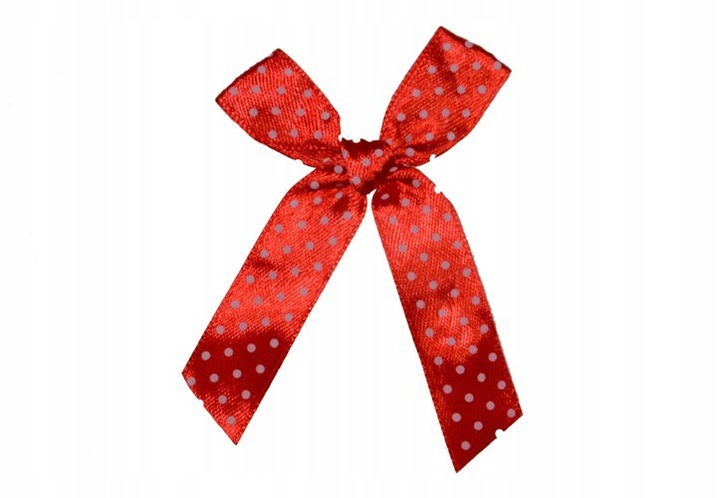 Kokardki 20 sztuk! CZERWONE w kropki