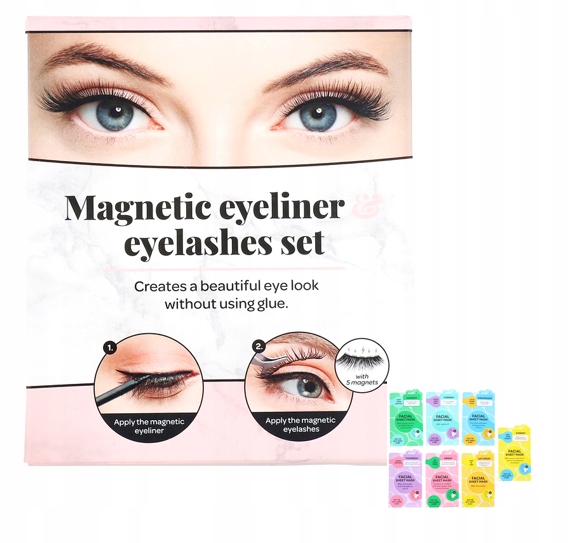 

Rzęsy magnetyczne 5-częściowy Eyeliner Pęseta