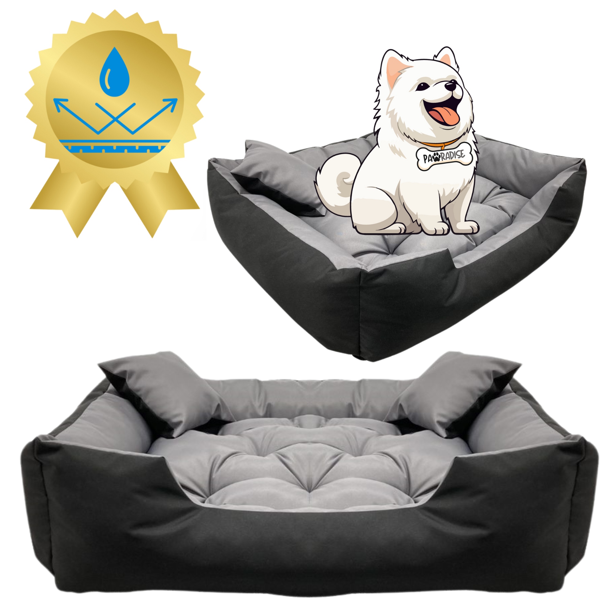 Levně pelíšek pro velkého psa Kotec XXL Vodotěsné 130x105 cm Šedé Basic