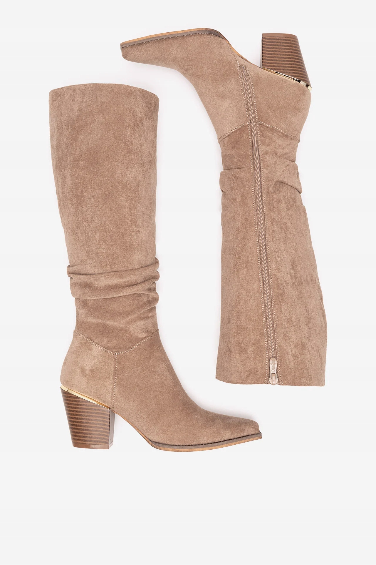 Kozaki DeeZee buty damskie wysokie na słupku wygodne WS22367