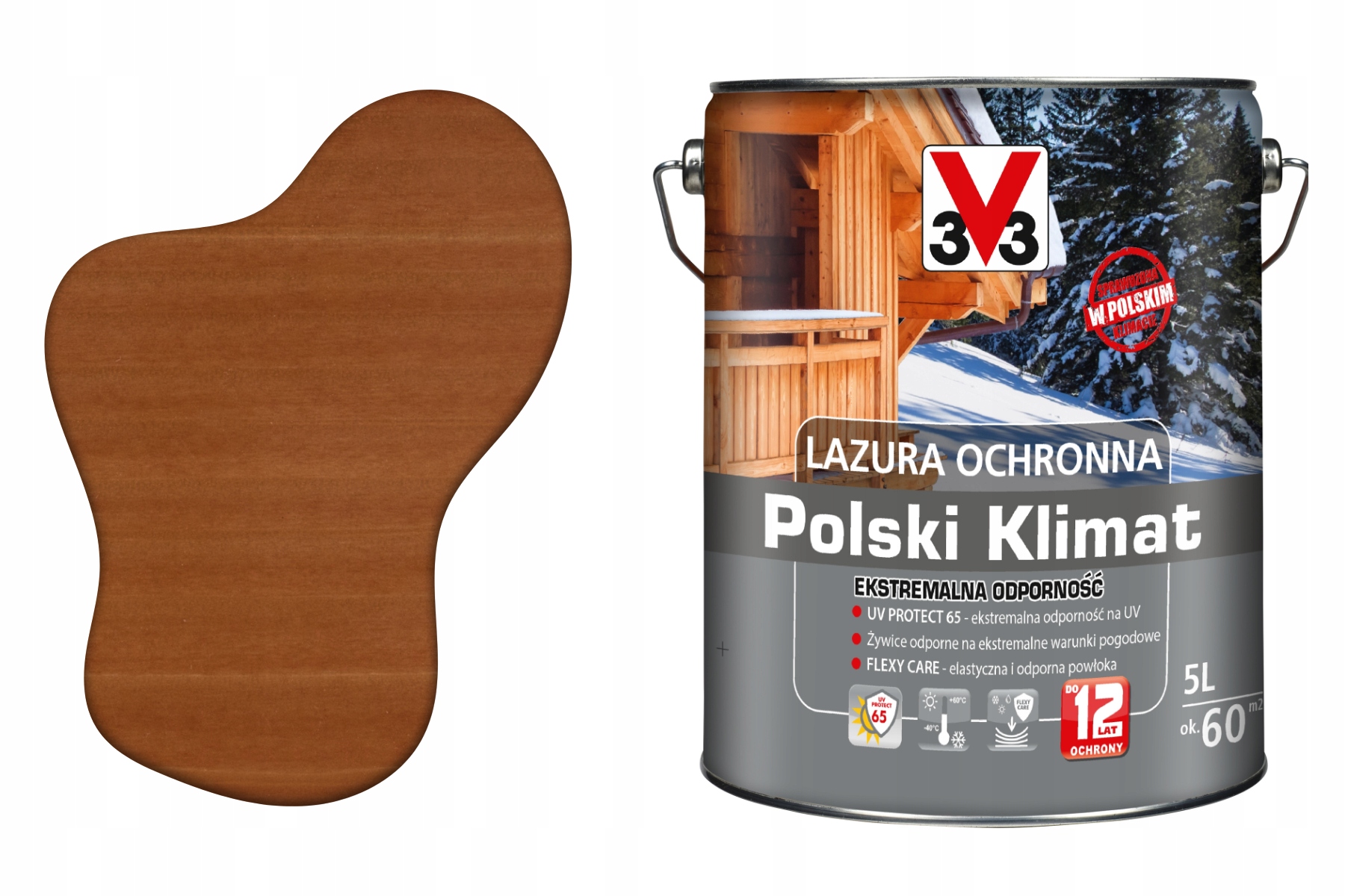 3V3 Výkonný lakovací nátěr pro střešní krytinu Impregnát na vodu Uv pro dřevo Extra Eko