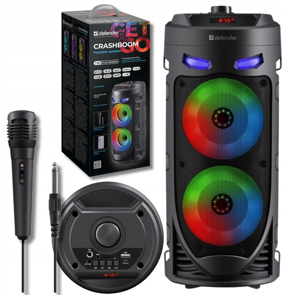 bluetooth reproduktor Přenosný bezdrátový Boombox dobrý Mikrofon