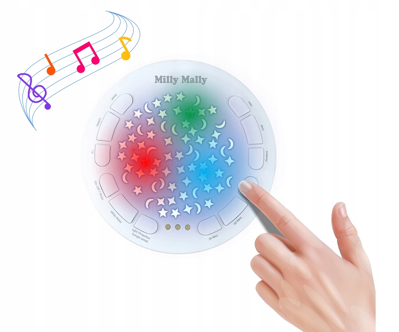 PLUSZOWY MIŚ PROJEKTOR GWIAZDY ZABAWKA GRAJĄCY DLA DZIECI INTERAKTYWNA Marka Milly Mally